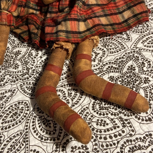 Christmas Annie by Mark Handmade Primitive Folk Art Raggedy Ann - Picture 6 of 8